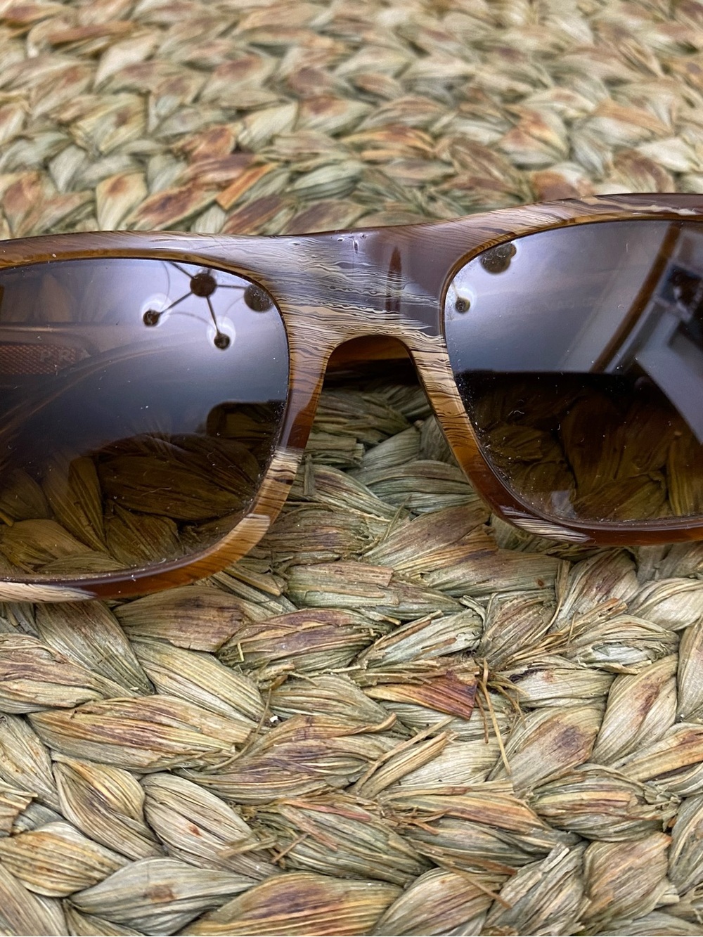 Prada Brown Tortoiseshell Sunglasses with Dark Brown Lenses